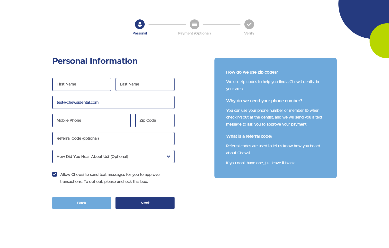 Personal Information